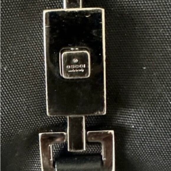 Gucci Jackie Bag - Black Canvas with Leather Trim and Silver Hardware - Picture 9 of 11